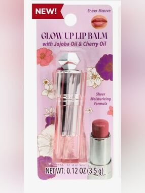 🆕Glow Up Lip Balm Sheer Mauve - Hydrating Jojoba & Cherry Oil